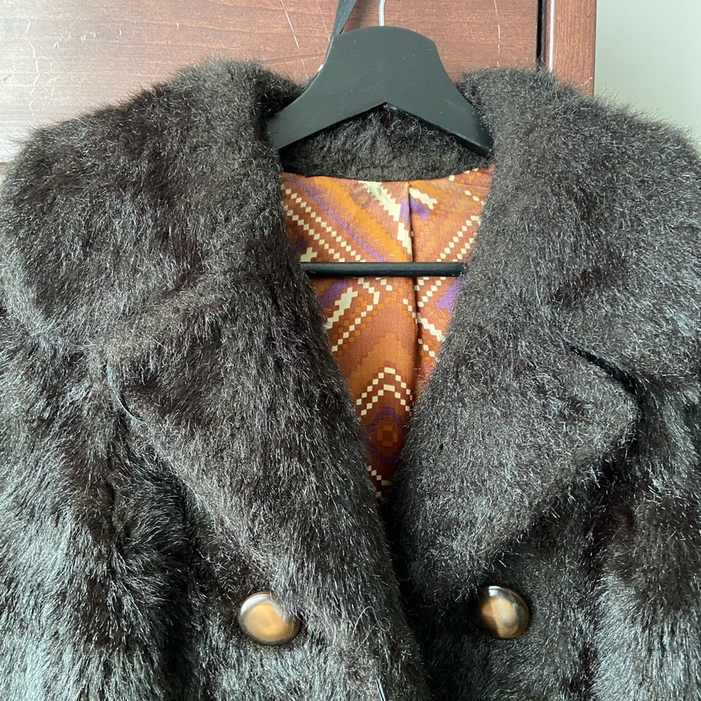 Vintage Faux Fur Coat - Picture 3 of 12